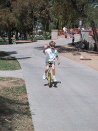 Colin cruising down from the bridge